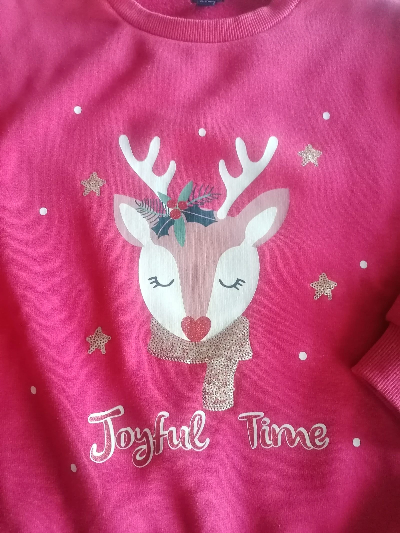 Christmas fleece sweater with reins size 10 years 👧🏻 – photo 8